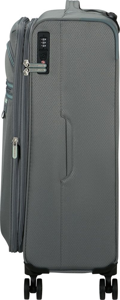 Lightweight suitcase American Tourister AeroSpin textile on 4 wheels MH6*002;18 Stone Basalt (medium)