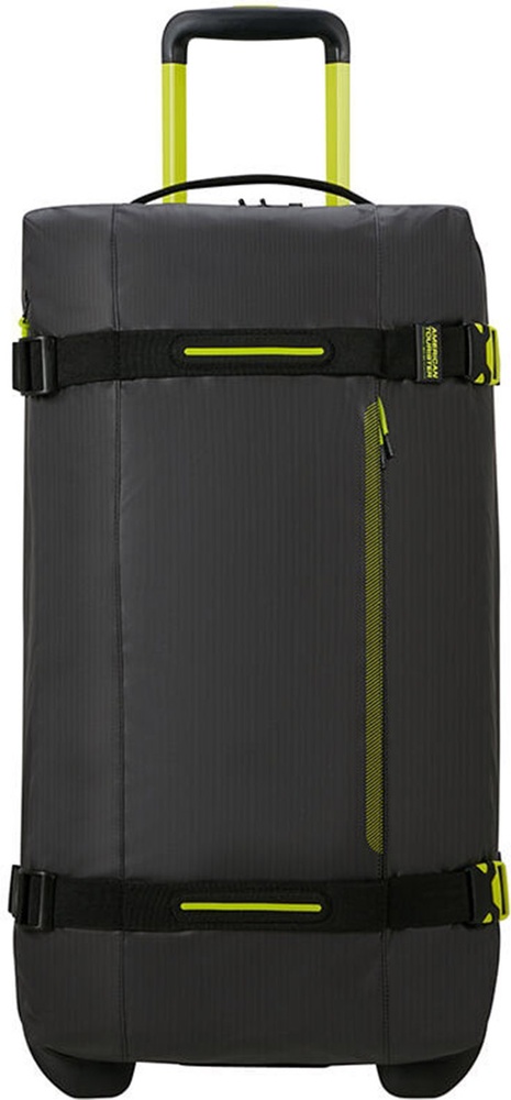 Дорожная сумка с защитой от влаги на 2-х колесах American Tourister Urban Track текстильная M MD1*202;19 LMTD Black/Lime (средняя)