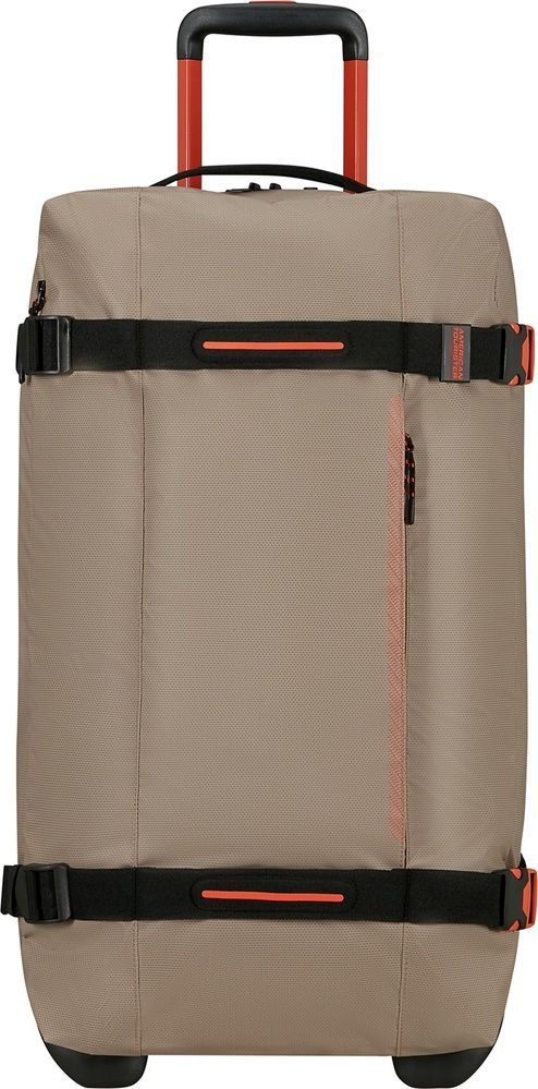 Сумка дорожная с пропиткой от влаги на 2-х колесах American Tourister Urban Track M MD1*202;15 LMTD Beige/Orange (средняя)