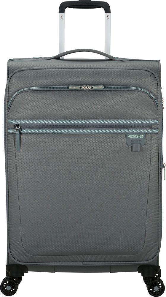 Lightweight suitcase American Tourister AeroSpin textile on 4 wheels MH6*002;18 Stone Basalt (medium)