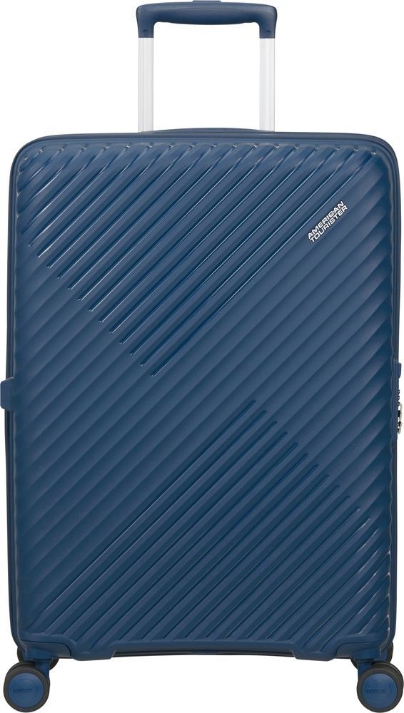 Suitcase American Tourister Diablast on 4 wheels made of polypropylene MK2*002;01 Darkwave Blue (medium)