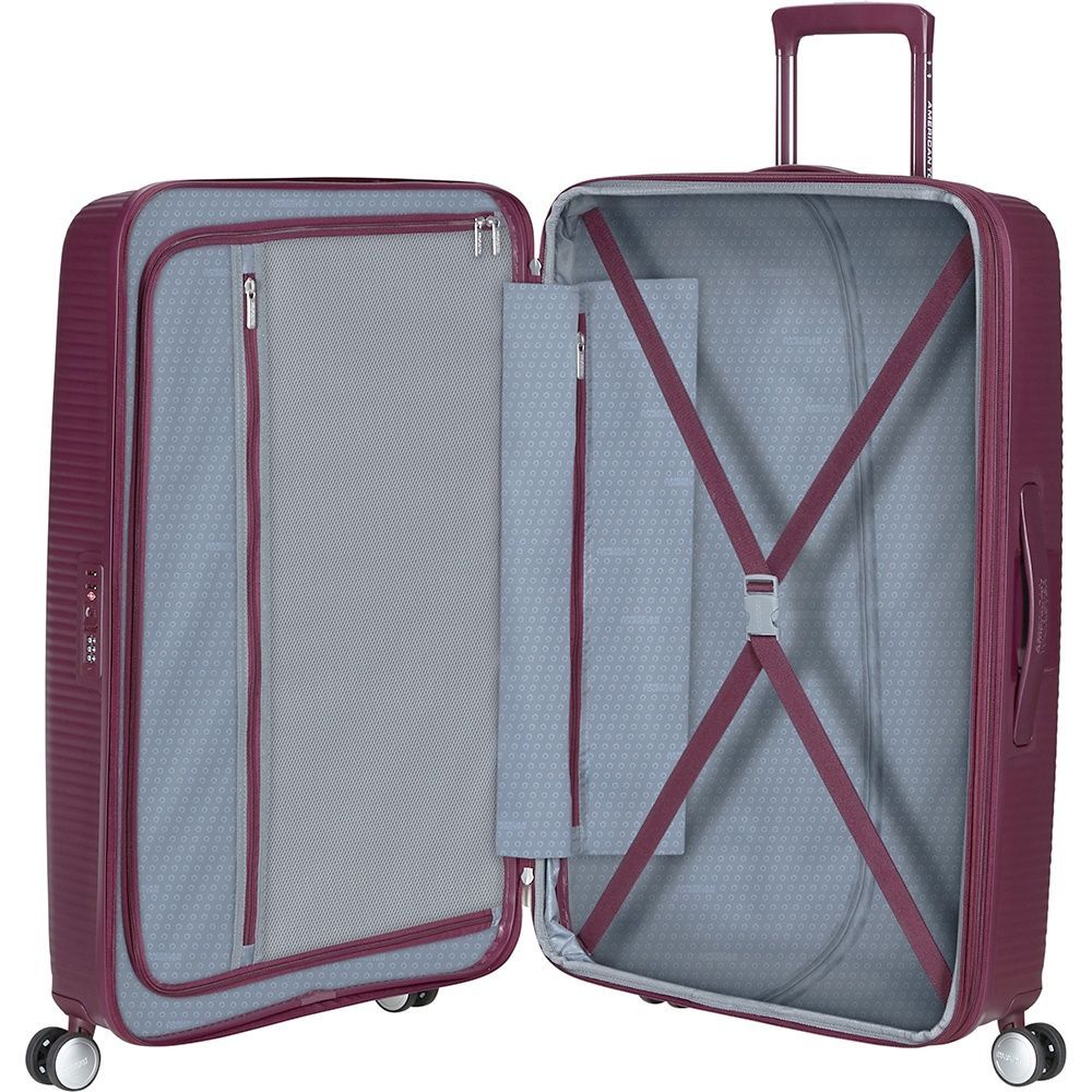 Валіза American Tourister Soundbox із поліпропілену на 4-х колесах 32G*003 Wild Cherry (велика)