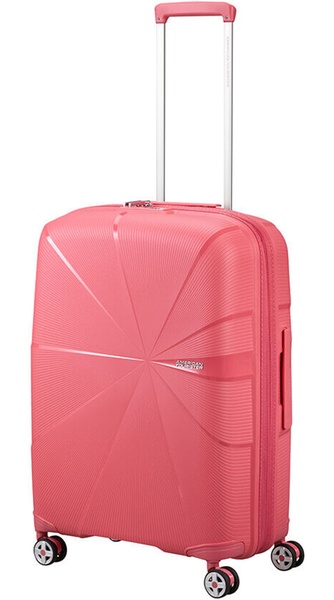 Ультралегкий чемодан American Tourister Starvibe из полипропилена на 4-х колесах MD5*003 Sun Kissed Coral (средний)