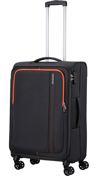 Suitcase American Tourister Sea Seeker textile on 4 wheels MD7*002;08 Charcoal Grey (medium)