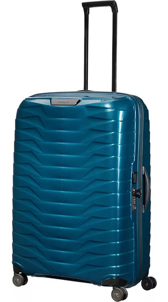Suitcase Samsonite Proxis made of multi-layered material ROXKIN™ on 4 wheels CW6*004 Petrol Blue (giant)