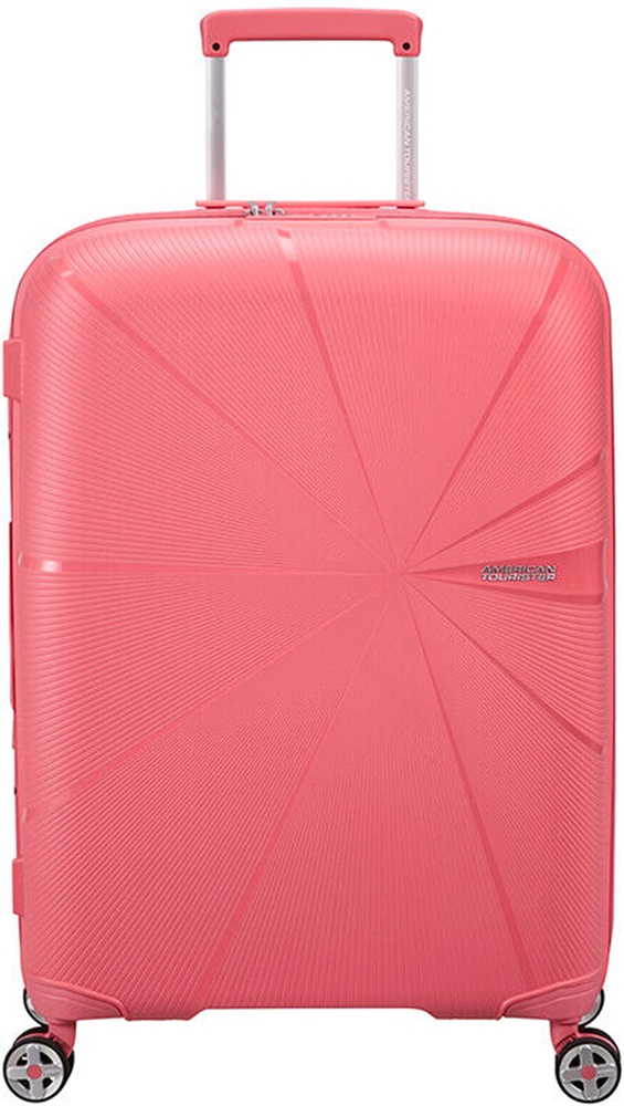 Ультралегка валіза American Tourister Starvibe із поліпропилена на 4-х колесах MD5*003 Sun Kissed Coral (середня)