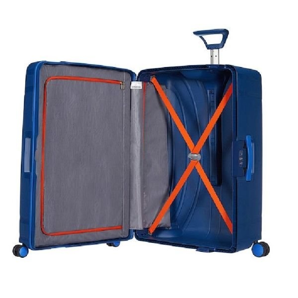 Suitcase American Tourister Lock'n'roll made of polypropylene on 4 wheels 06G*002 Marine Blue (large)