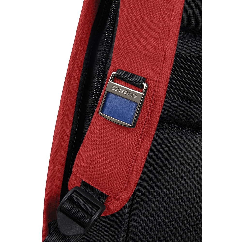 Anti-theft backpack with laptop compartment up to 15.6" Samsonite Securipak KA6*001 Garnet Red