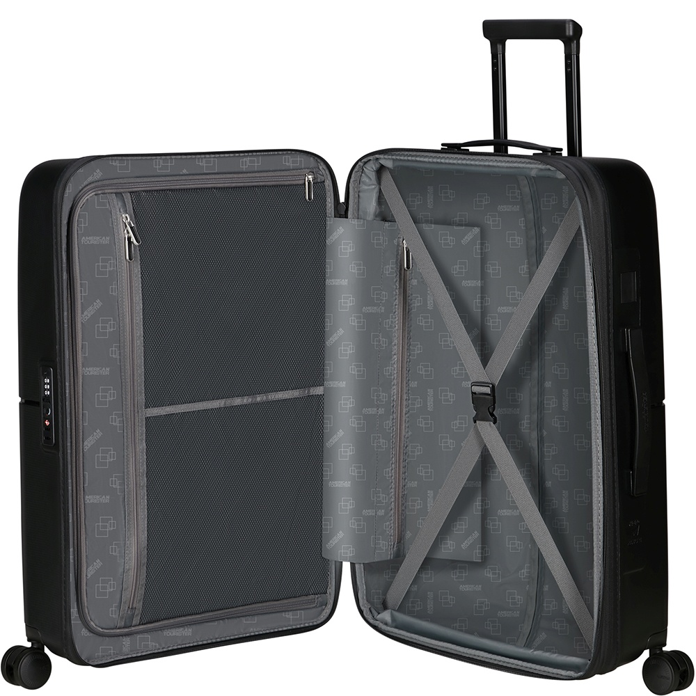 American Tourister Dashpop Polypropylene Suitcase on 4 Wheels MG5*002;19 True Black (Medium)