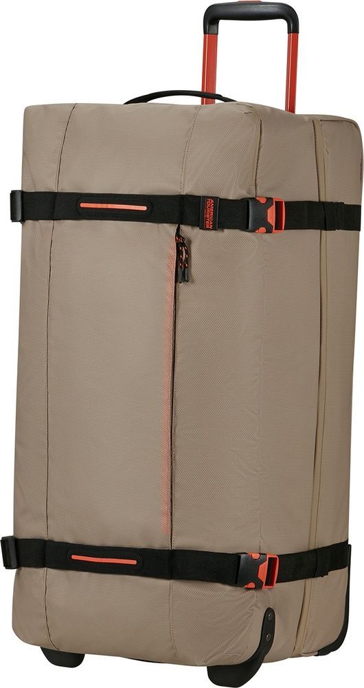 Сумка дорожня з просоченням від вологи на 2-х колесах American Tourister Urban Track L MD1*203;15 LMTD Beige/Orange (велика)