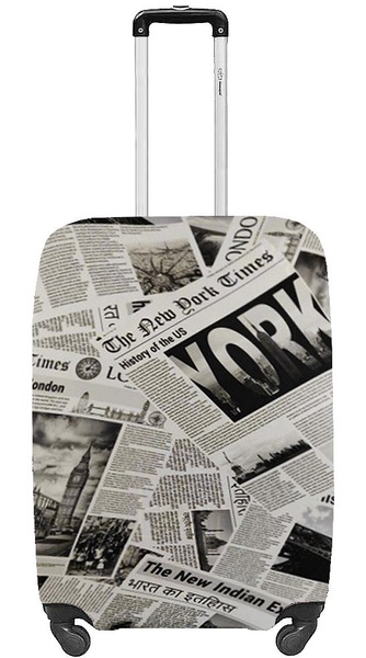 Универсальный защитный чехол для среднего чемодана 9002-0434 Газета