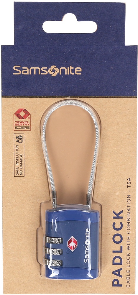 Навесной кодовый замок с системой TSA Samsonite Cablelock CO1*041;11 Midnight Blue