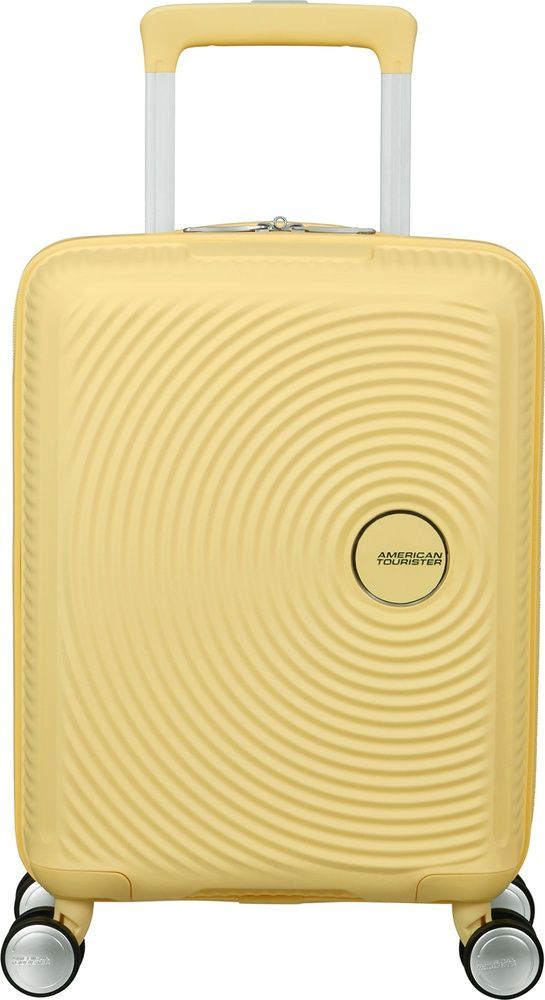 Валіза American Tourister SoundBox Mini із поліпропілену на 4-х колесах MG8*001 Pastel Yellow (екстра мала)