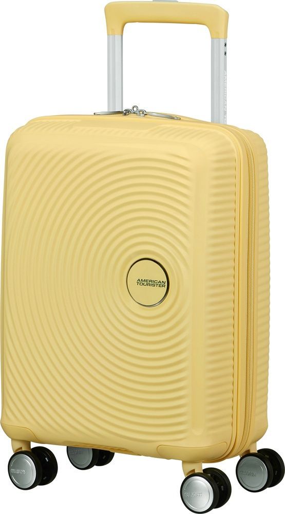 Валіза American Tourister SoundBox Mini із поліпропілену на 4-х колесах MG8*001 Pastel Yellow (екстра мала)