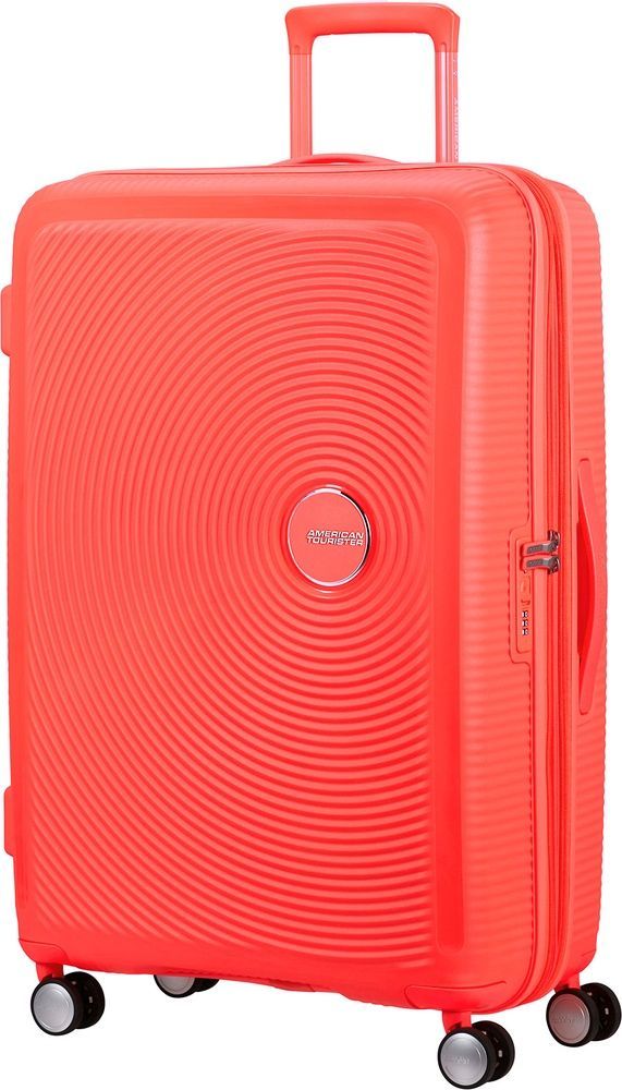 Чемодан American Tourister Soundbox из полипропилена на 4-х колесах 32G*003 Neon Orange (большой)