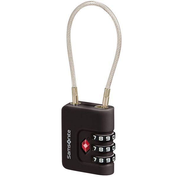 Навесной кодовый замок Samsonite TA Revolution с системой TSA Cablelock 3 DIAL KR7*008;09 Black