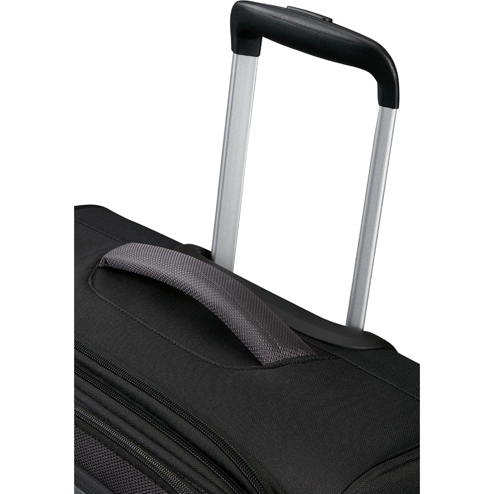 Suitcase American Tourister Pulsonic textile on 4 wheels MD6*003;09 Asphalt Black (large)