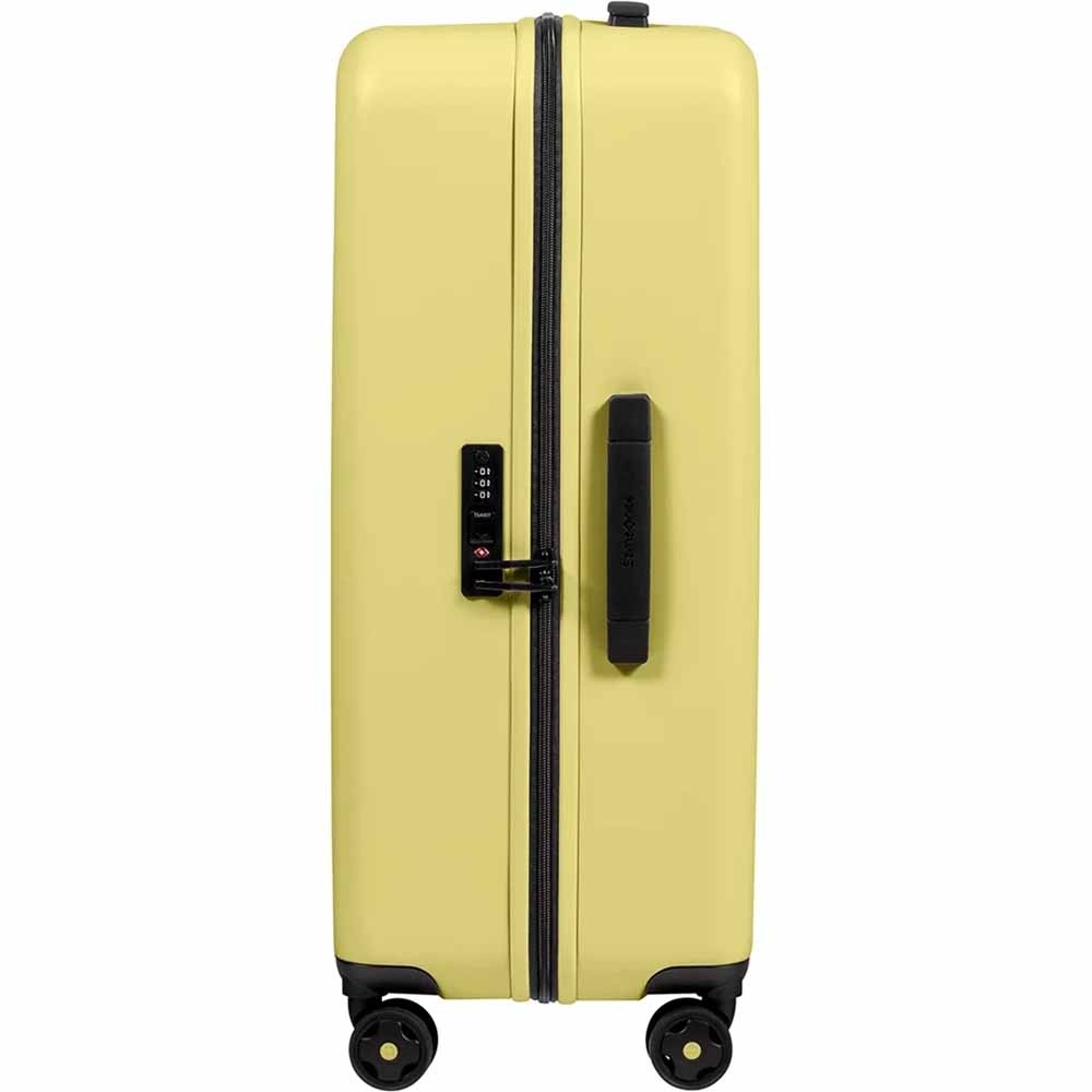 Suitcase Samsonite StackD made of Macrolon polycarbonate on 4 wheels KF1 * 004 Pastel Yellow (giant)