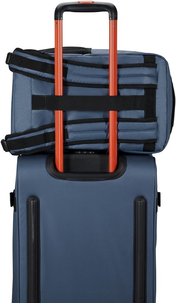 Рюкзак дорожный с пропиткой от влаги American Tourister Urban Track CABIN для ручной клади в Ryanair и ноутбука до 14" MD1*205 LMTD Navy/Orange