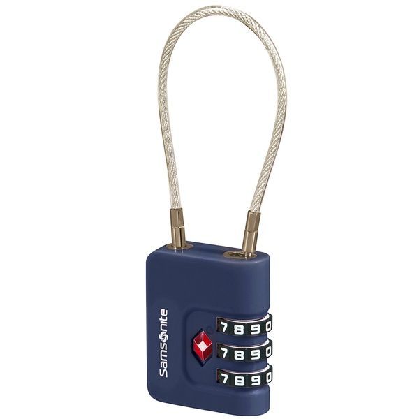 Навесной кодовый замок Samsonite TA Revolution с системой TSA Cablelock 3 DIAL KR7*008;01 Midnight Blue