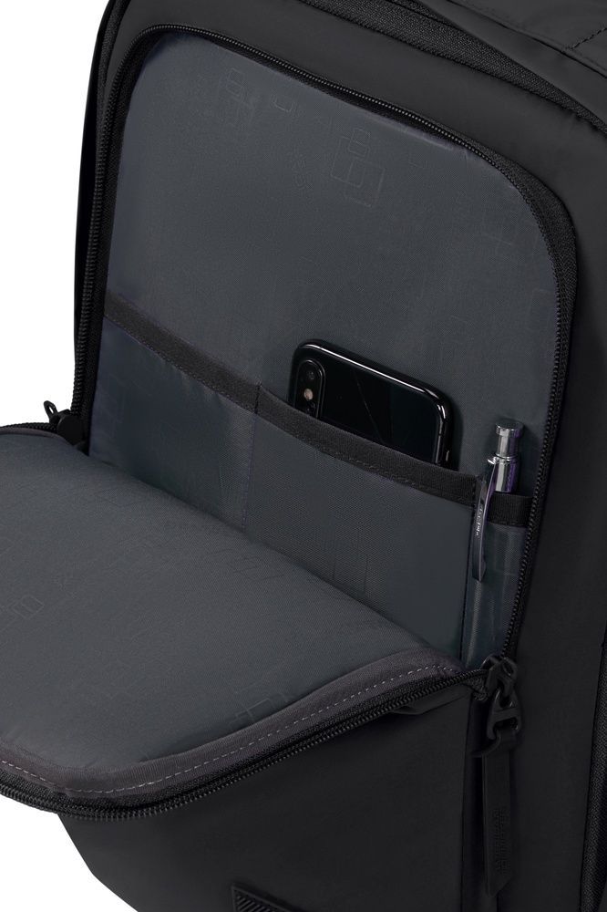 Рюкзак дорожный American Tourister Take2Cabin MS Puff для ручной клади в Wizz Air /Ryanair и ноутбуке до 15,6" 91G*020 Black Code
