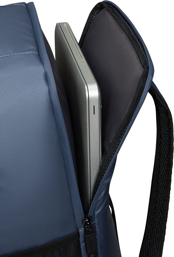 Рюкзак дорожный с пропиткой от влаги American Tourister Urban Track CABIN для ручной клади в Ryanair и ноутбука до 14" MD1*205 LMTD Navy/Orange