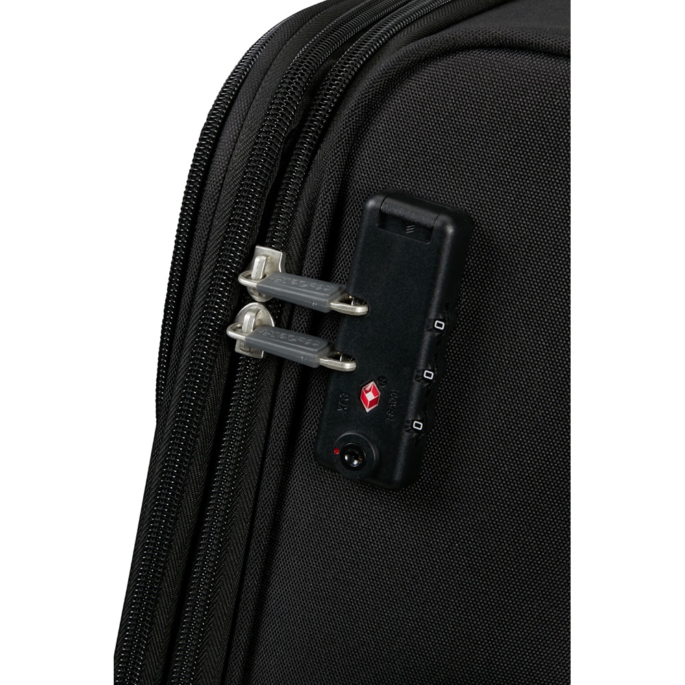 Suitcase American Tourister Pulsonic textile on 4 wheels MD6*002;09 Asphalt Black (medium)