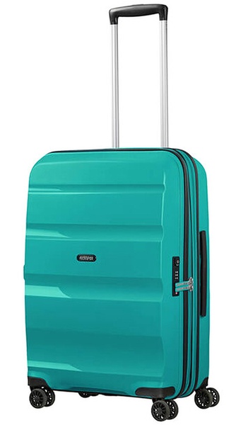 Suitcase American Tourister Bon Air DLX made of polypropylene on 4 wheels MB2 * 002 Deep Turquoise (medium)