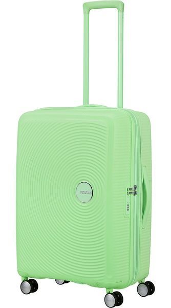 Suitcase American Tourister Soundbox made of polypropylene on 4 wheels 32G*002 Kiwi Green (medium)