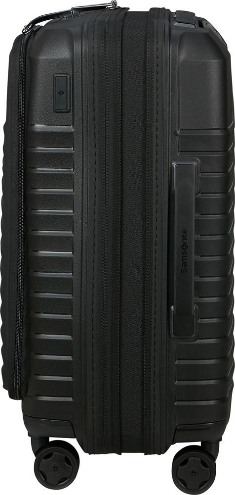 Suitcase Samsonite Intuo with laptop compartment up to 15.6" made of polypropylene on 4 wheels KL9*005 Black (small)