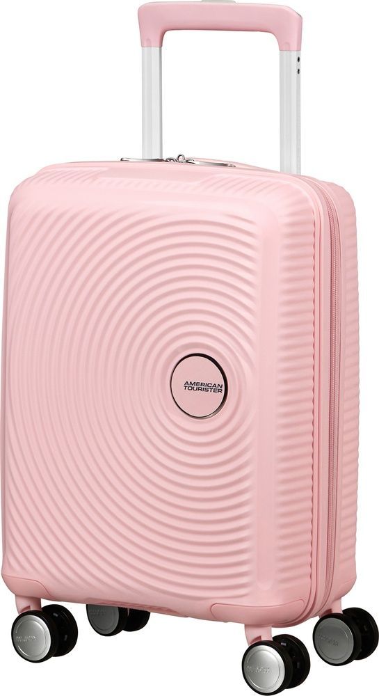 Suitcase American Tourister SoundBox Mini made of polypropylene on 4 wheels MG8*001 Pastel Pink (extra small)