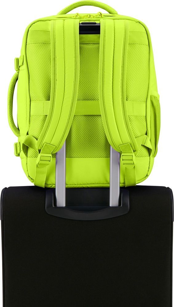 Travel backpack American Tourister Take2Cabin MS Puff for hand luggage in Wizz Air /Ryanair and laptop up to 15.6" 91G*020 Hyper Lime