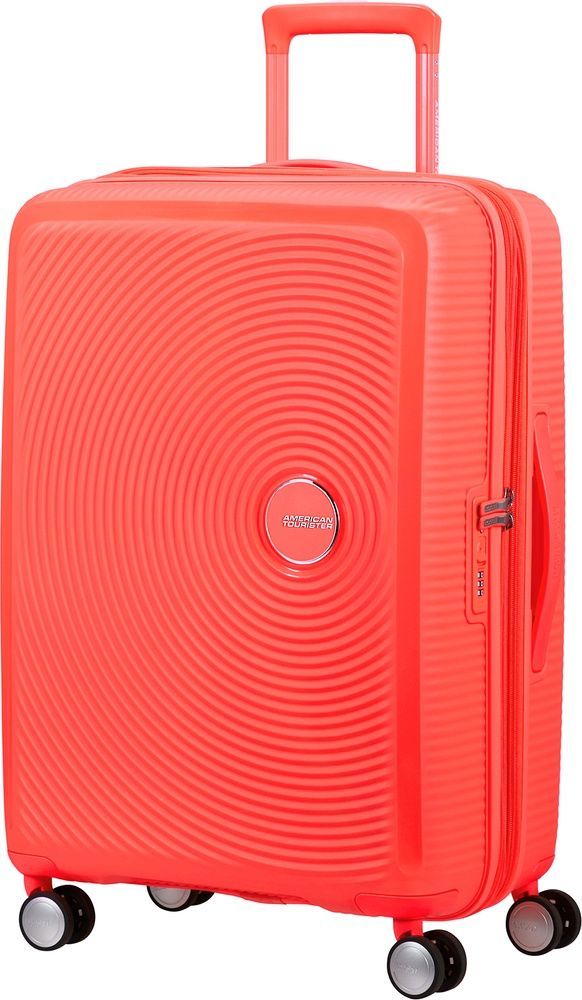 American Tourister Soundbox suitcase made of polypropylene on 4 wheels 32G*002 Neon Orange (medium)