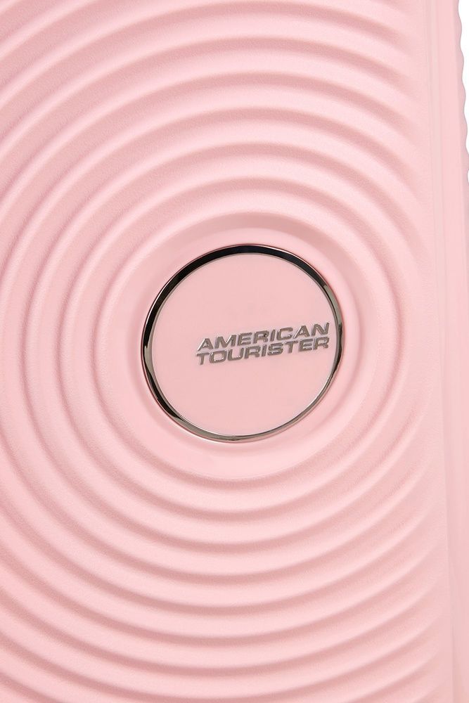 Suitcase American Tourister SoundBox Mini made of polypropylene on 4 wheels MG8*001 Pastel Pink (extra small)