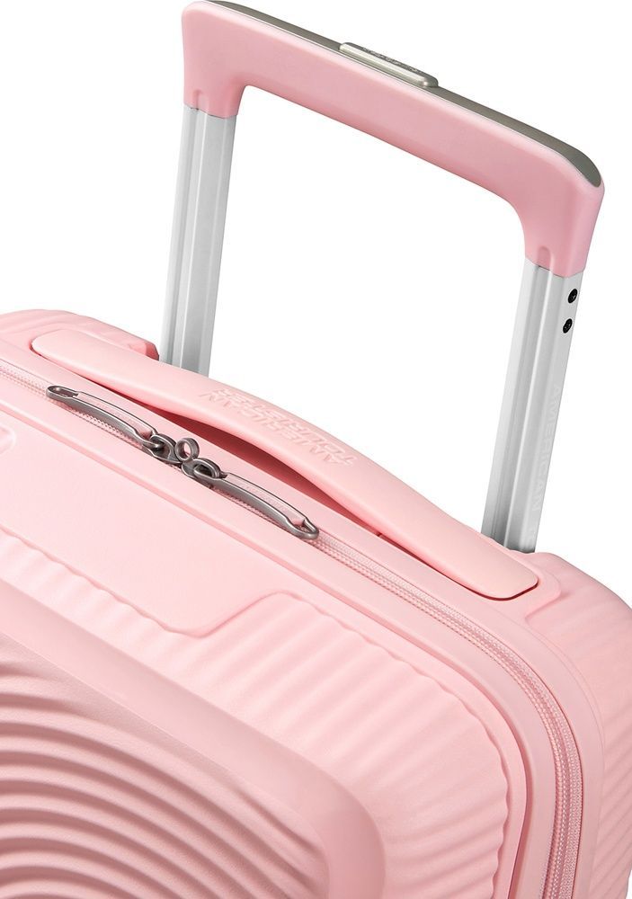 Suitcase American Tourister SoundBox Mini made of polypropylene on 4 wheels MG8*001 Pastel Pink (extra small)