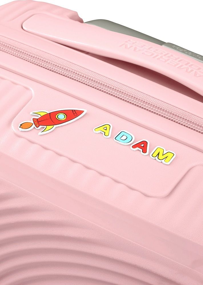 Suitcase American Tourister SoundBox Mini made of polypropylene on 4 wheels MG8*001 Pastel Pink (extra small)