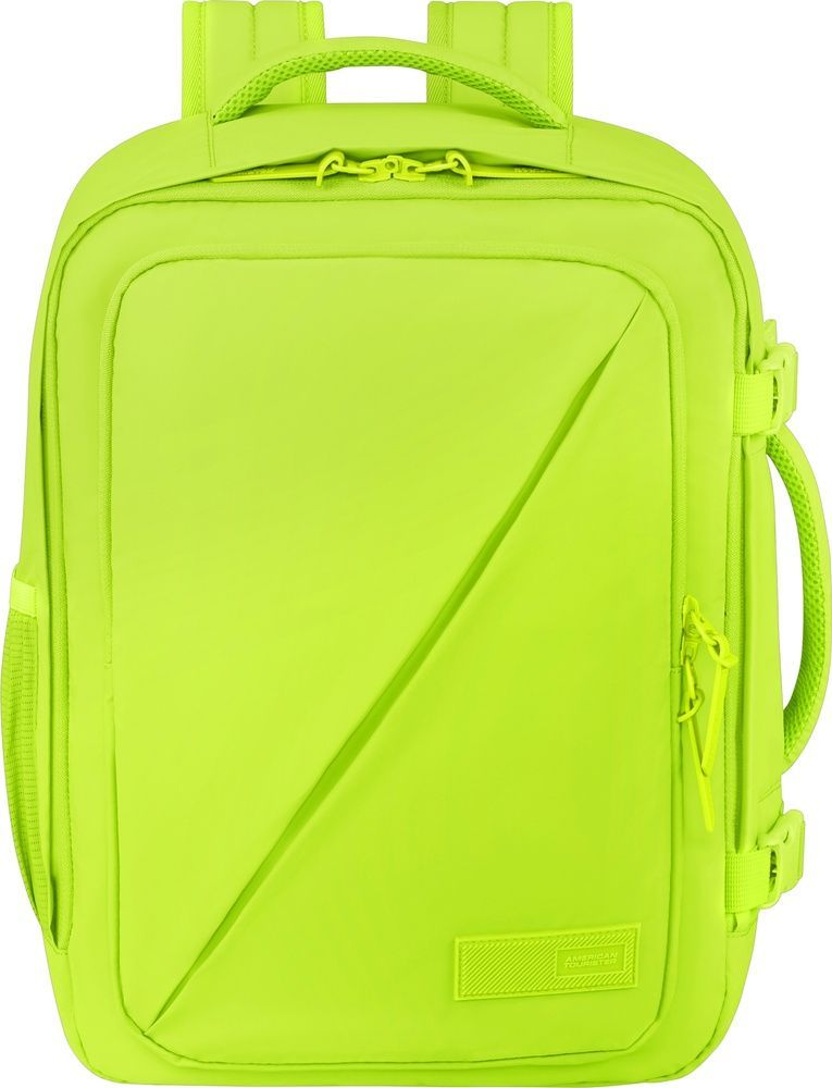 Travel backpack American Tourister Take2Cabin MS Puff for hand luggage in Wizz Air /Ryanair and laptop up to 15.6" 91G*020 Hyper Lime