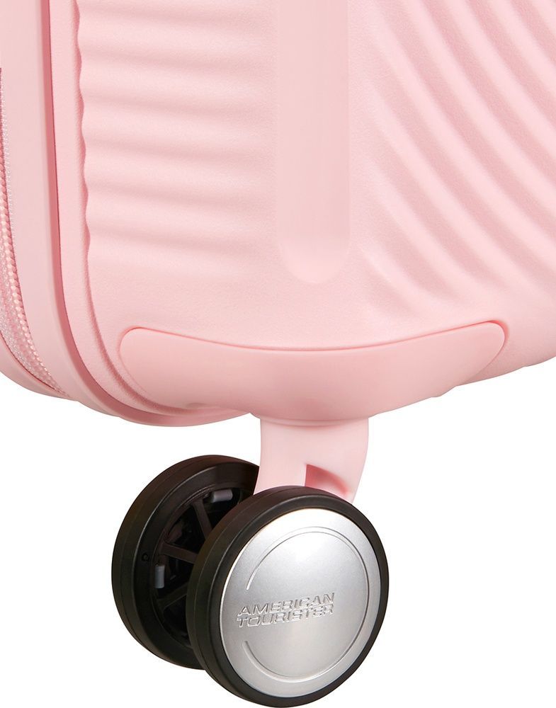 Suitcase American Tourister SoundBox Mini made of polypropylene on 4 wheels MG8*001 Pastel Pink (extra small)