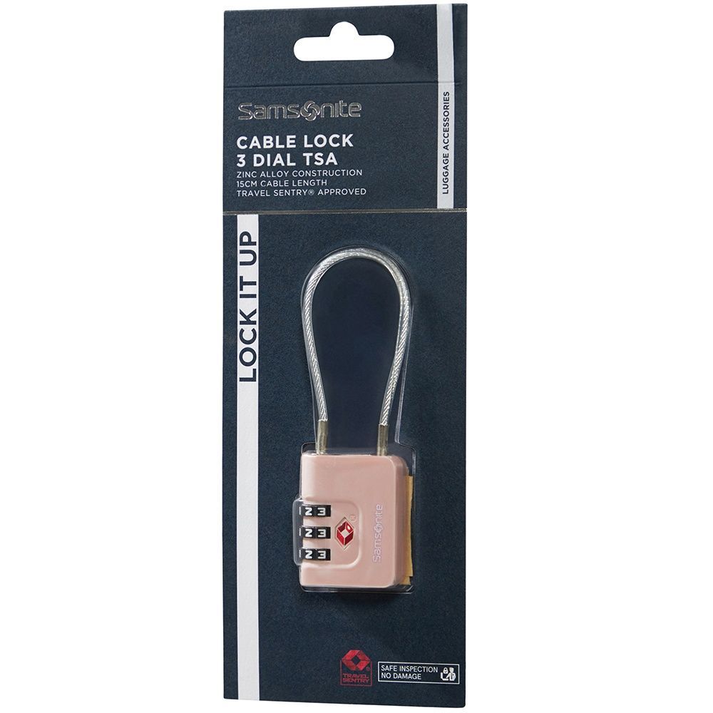 Навесной кодовый замок Samsonite TA Revolution с системой TSA Cablelock 3 DIAL KR7*008;80 Rose