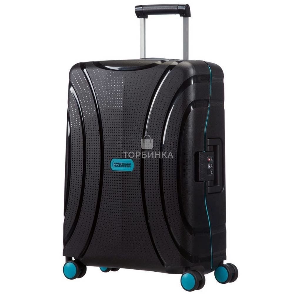 Suitcase American Tourister Lock'n'roll made of polypropylene on 4 wheels 06G*003 Night Black (small)