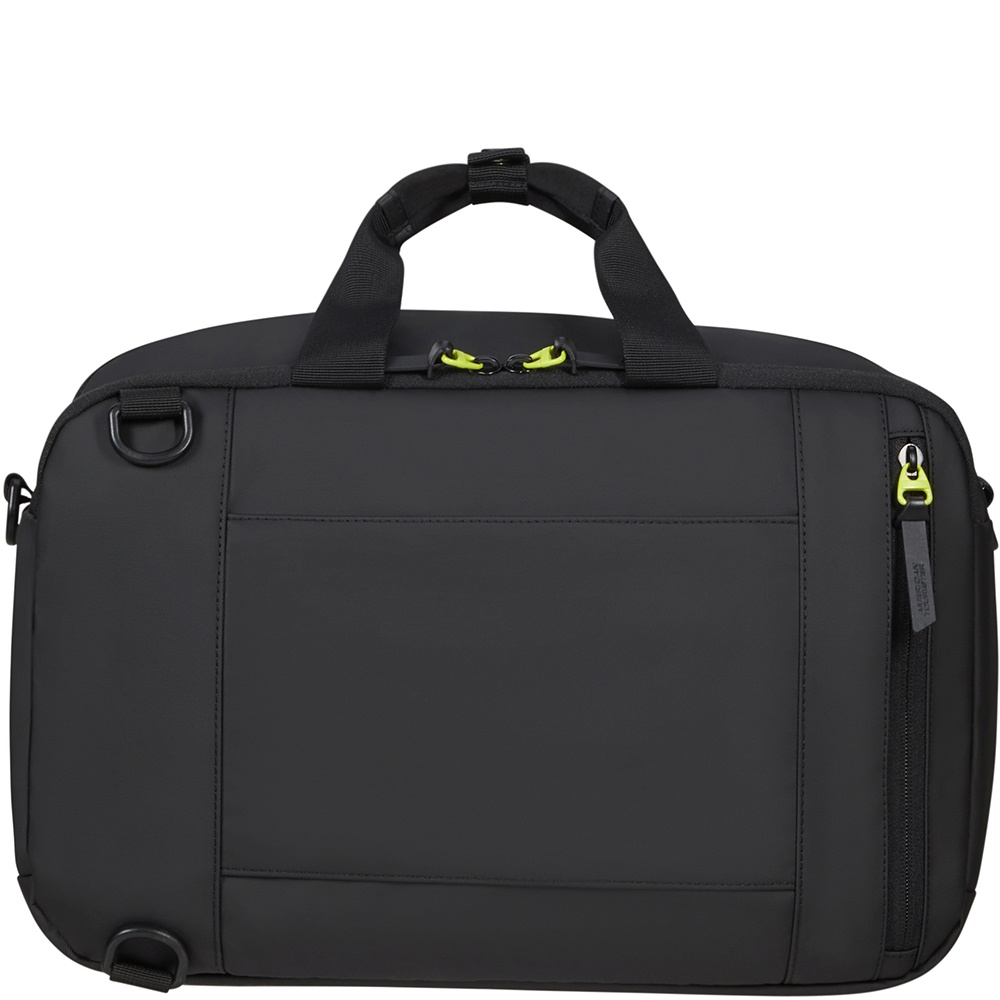 Дорожная сумка-рюкзак American Tourister StreetHero текстильная с пропиткой от влаги ME2*105 LMTD Black/Lime (малая)