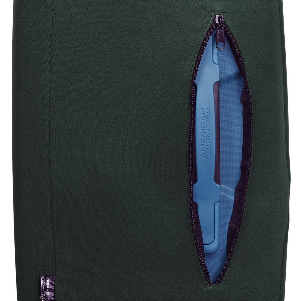 Универсальный защитный чехол для среднего чемодана 9002-54 Чорно-зелений