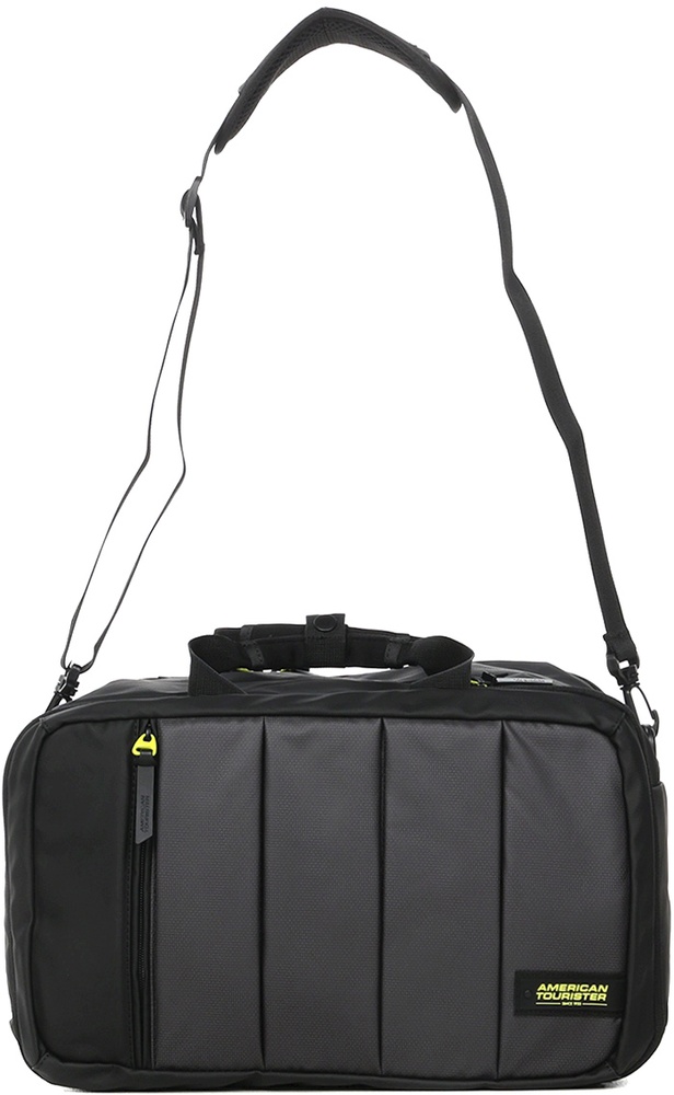 Дорожная сумка-рюкзак American Tourister StreetHero текстильная с пропиткой от влаги ME2*105 LMTD Black/Lime (малая)