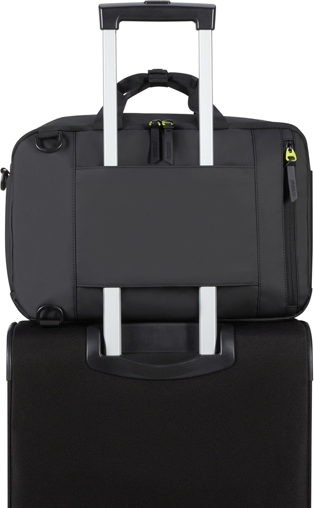 Дорожная сумка-рюкзак American Tourister StreetHero текстильная с пропиткой от влаги ME2*105 LMTD Black/Lime (малая)