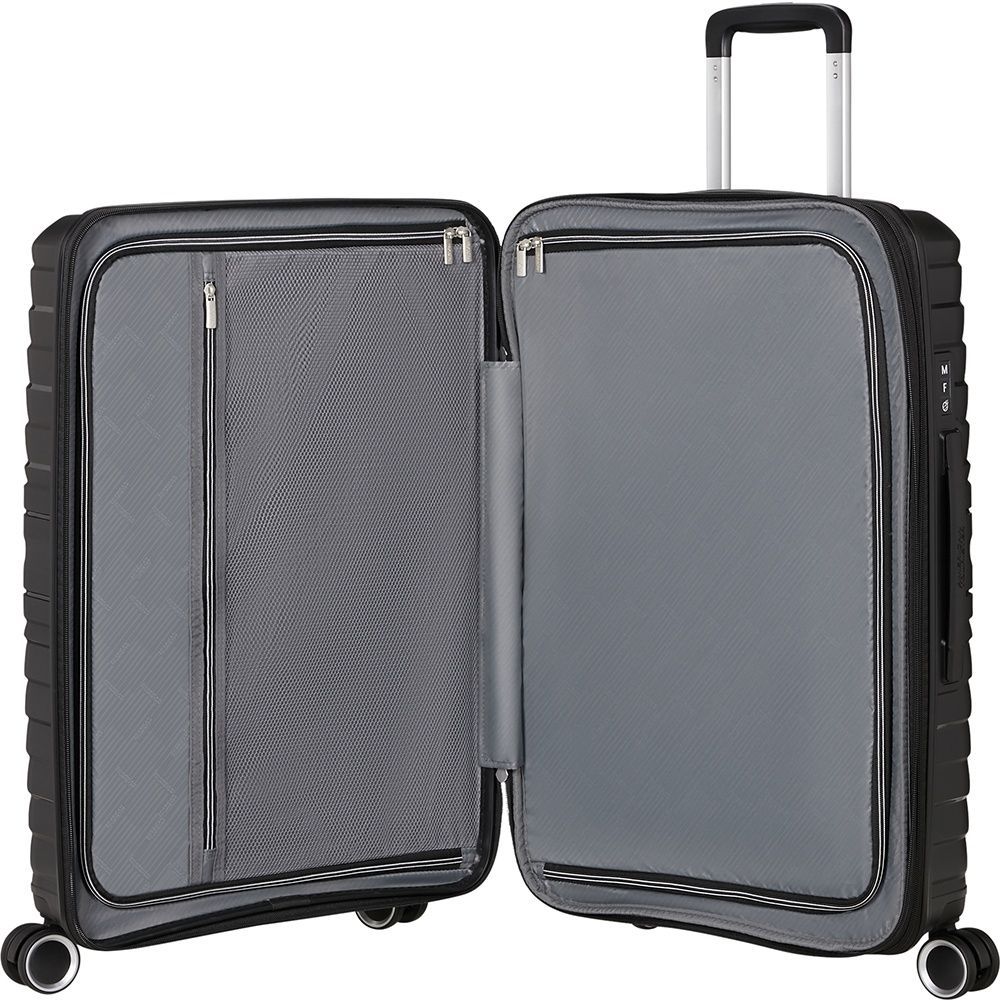 Валіза American Tourister Flytwist із поліпропілену на 4-х колесах MI1*002 Shadow Black (середня)