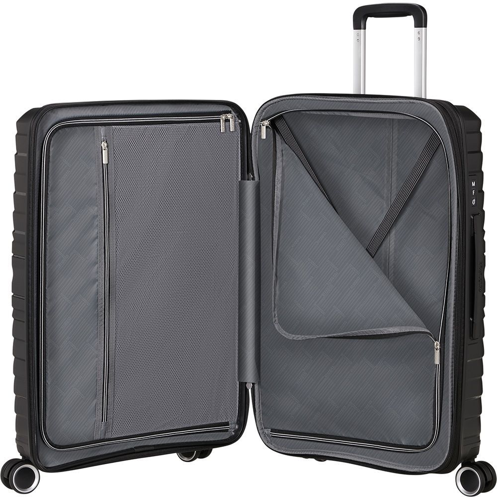 Валіза American Tourister Flytwist із поліпропілену на 4-х колесах MI1*002 Shadow Black (середня)