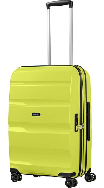 Suitcase American Tourister Bon Air DLX made of polypropylene on 4 wheels MB2 * 002 Bright Lime (medium)