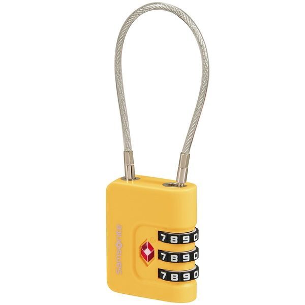 Навесной кодовый замок Samsonite TA Revolution с системой TSA Cablelock 3 DIAL KR7*008;06 Yellow
