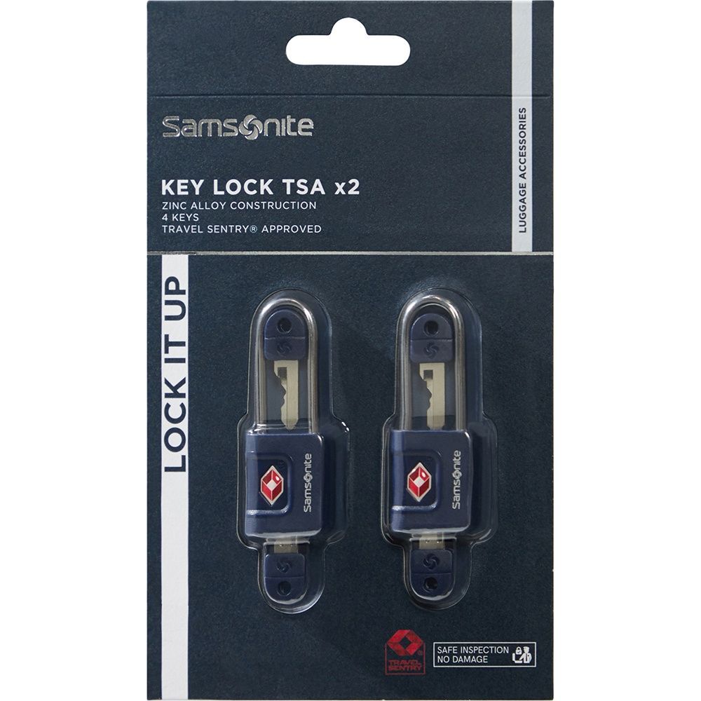 Set of padlocks with key with TSA system Samsonite TA Revolution Key Lock X2 KR7*010;01 Midnight Blue