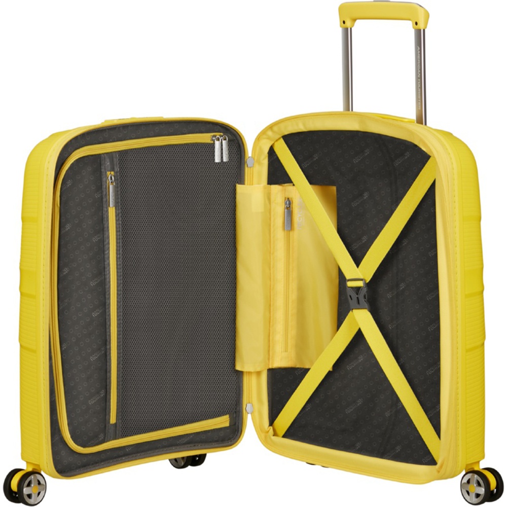 American Tourister Starvibe Ultralight Polypropylene Suitcase on 4 Wheels MD5*002 Electric Lemon (Small)